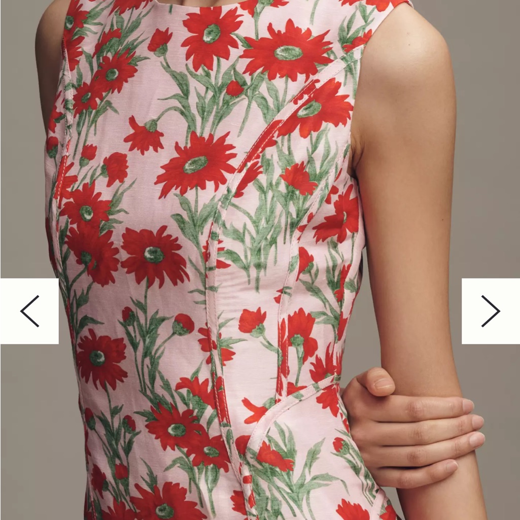 Floral Red And Pink Maxi Dress - Sleeveless Elegant Fit — image 2 of 8